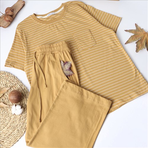 تیشرت شلوار برمودا راه راه