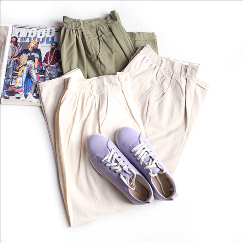 شلوار مام فیت  لینن