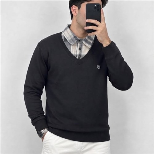 پولیور مردانه یقه چهارخانه