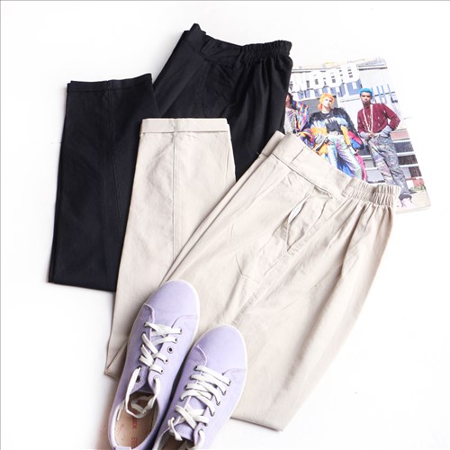 شلوار مام فیت  لینن