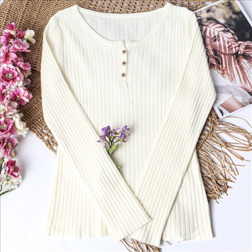 بلوز وارداتی دکمه چوبی