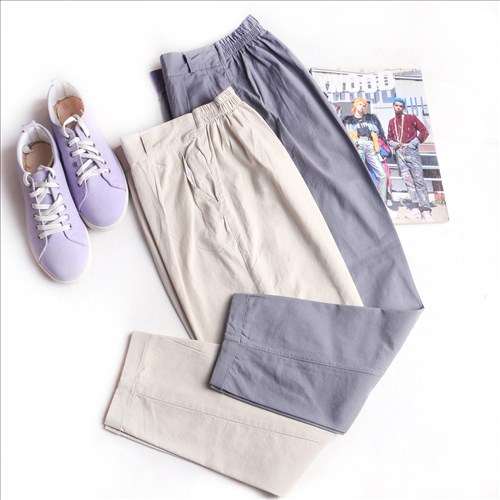 شلوار مام فیت  لینن